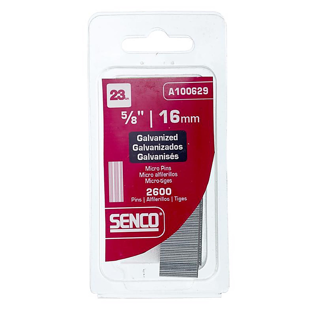 Senco A100629 5/8 in. 23 Ga. Straight Strip Micro Pins Smooth Shank 2,600/Pack