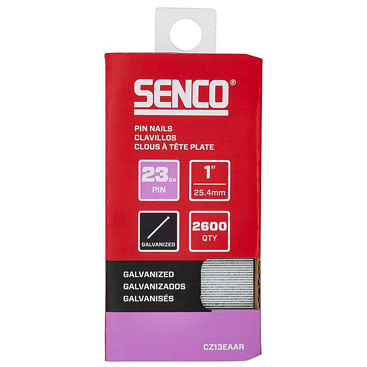 Senco A101009 1 in. 23 Ga. Straight Strip Micro Pins Smooth Shank 2,600/Pack