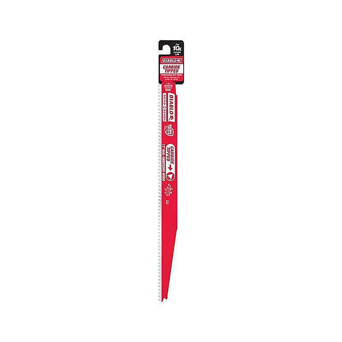Diablo DS1206CWS Demo Demon 12 in. Carbide Reciprocating Saw Blade 5/7 TPI 1 pc