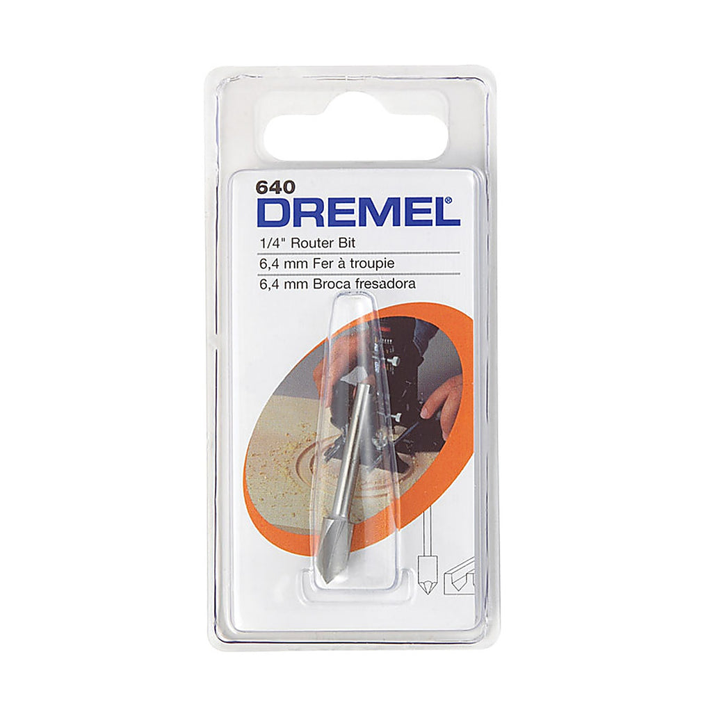Dremel - 640 - 1/4 In. X 1-1/2 In. L High Speed Steel High Speed Router Bit 1 Pack