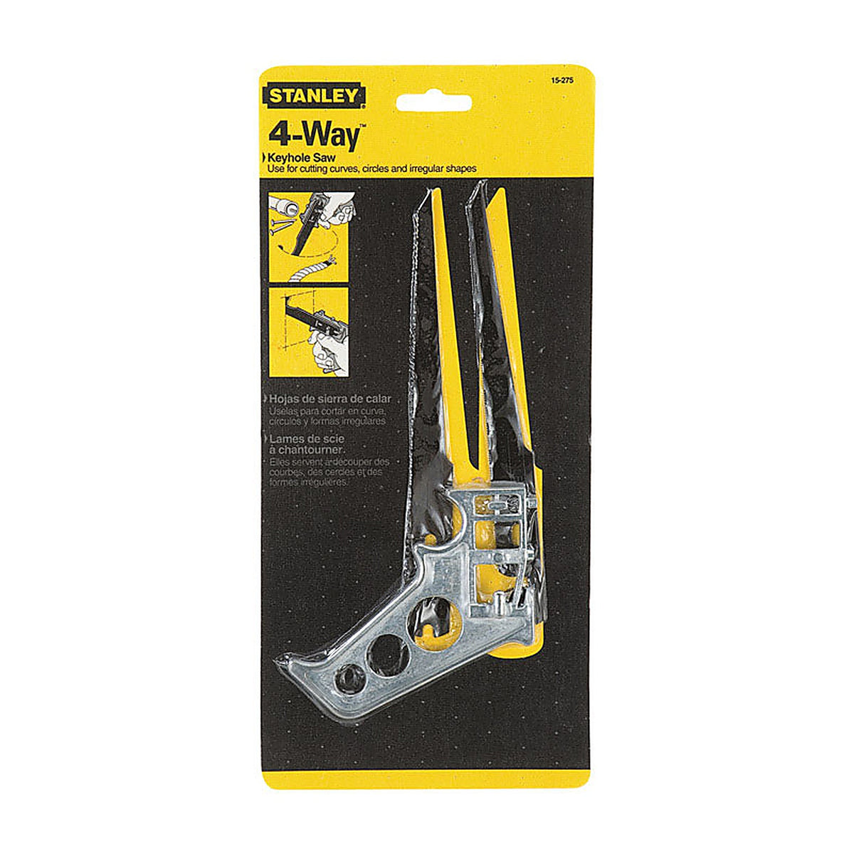 Stanley 15-275 4-Way 7 in. Carbon Steel Keyhole Saw 24 TPI 1/pc.