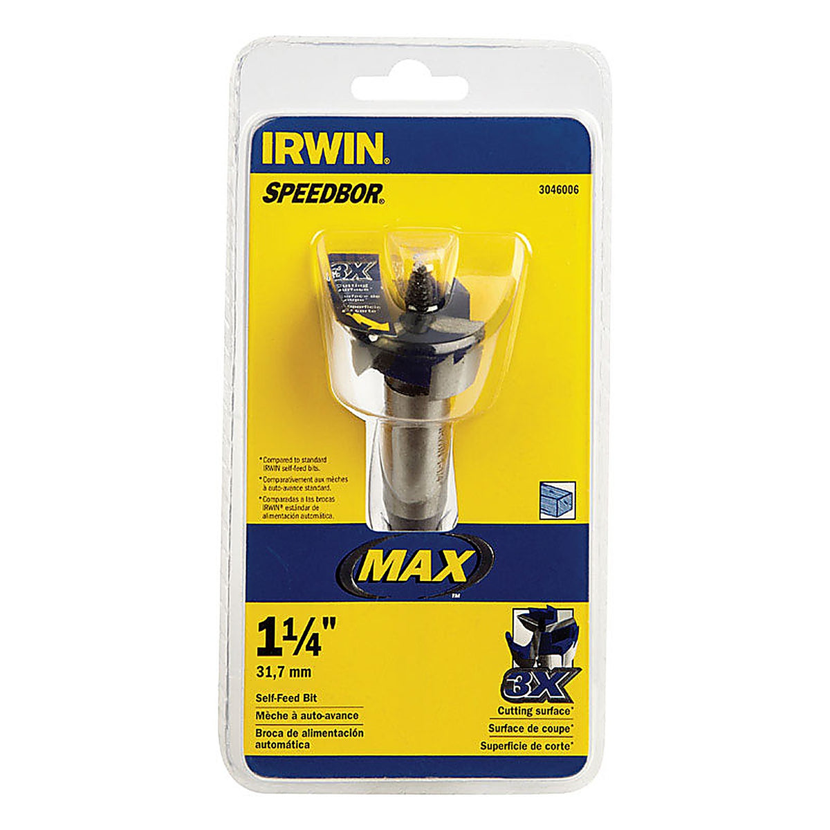 Irwin - 3046006 - Speedbor 1-1/4 In. Hardened Steel 5 In. L Hole Cutter