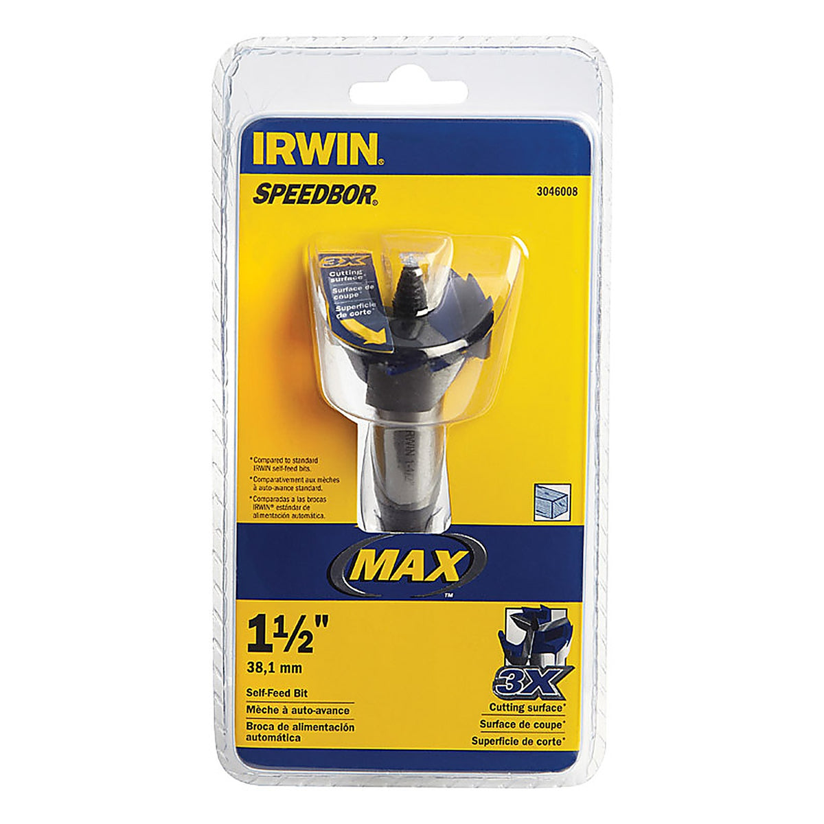 Irwin - 3046008 - Speedbor 1-1/2 In. Hardened Steel 5 In. L Hole Cutter