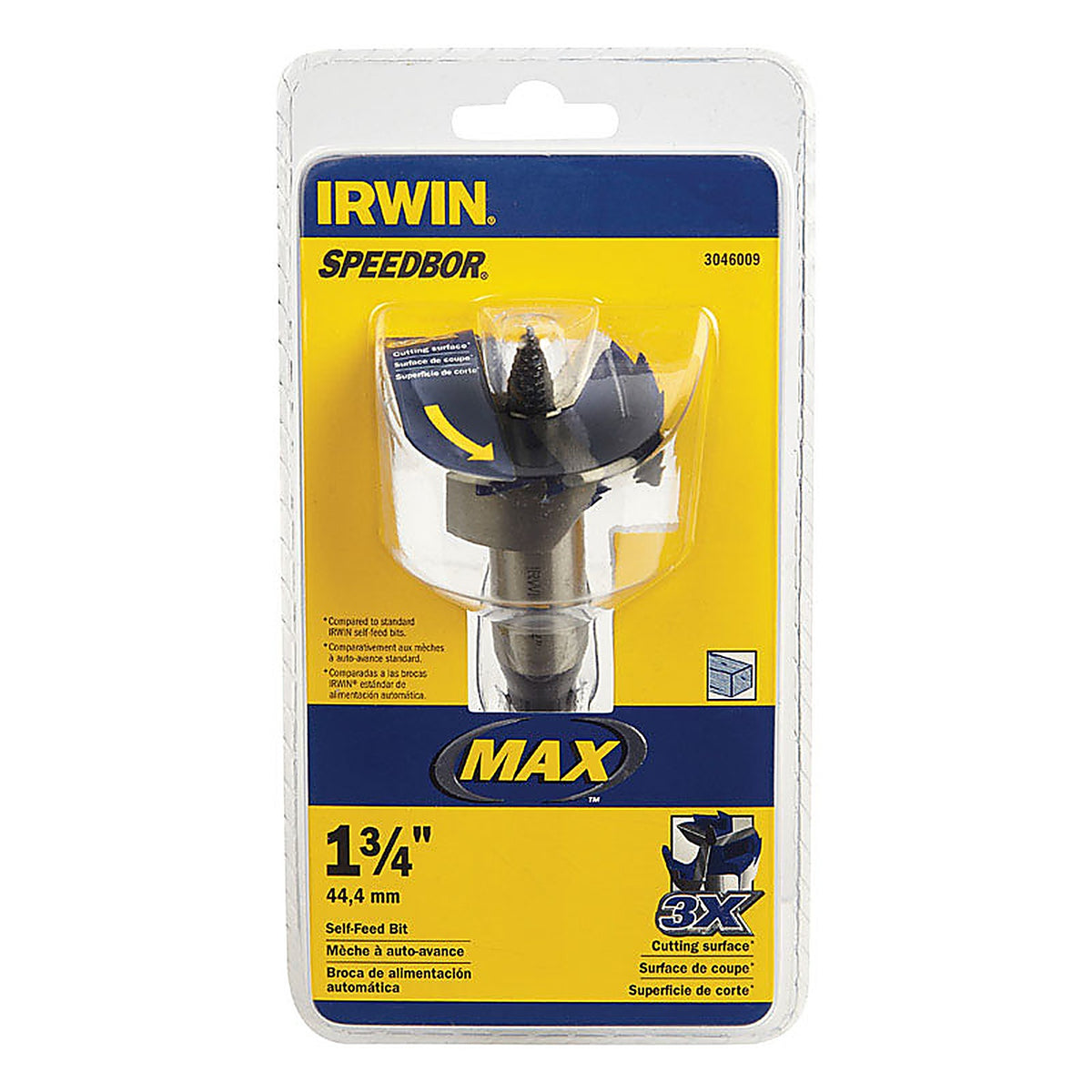 Irwin - 3046009 - Speedbor 1-3/4 In. Hardened Steel 5 In. L Hole Cutter