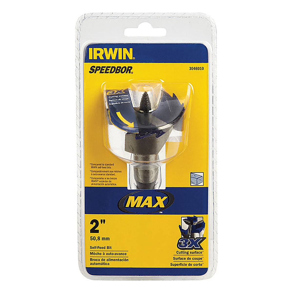 Irwin - 3046010 - Speedbor 2 In. X 5 In. L Steel Self-Feed Bit HEX Shank 1 Pack