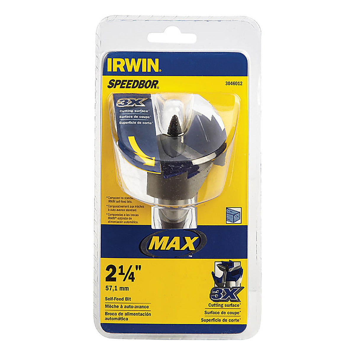 Irwin - 3046012 - Speedbor 2-1/4 In. Hardened Steel 5 In. L Hole Cutter