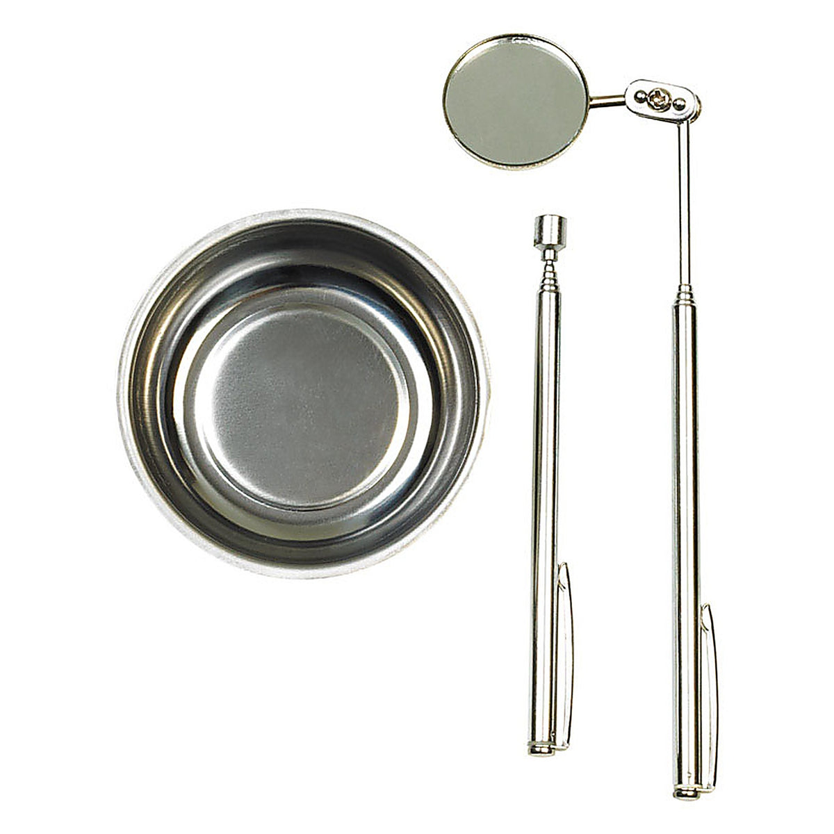 Steel Grip DR67849 Stainless Steel Magnetic Tool Set 1 lb. pull Silver 3/pc.