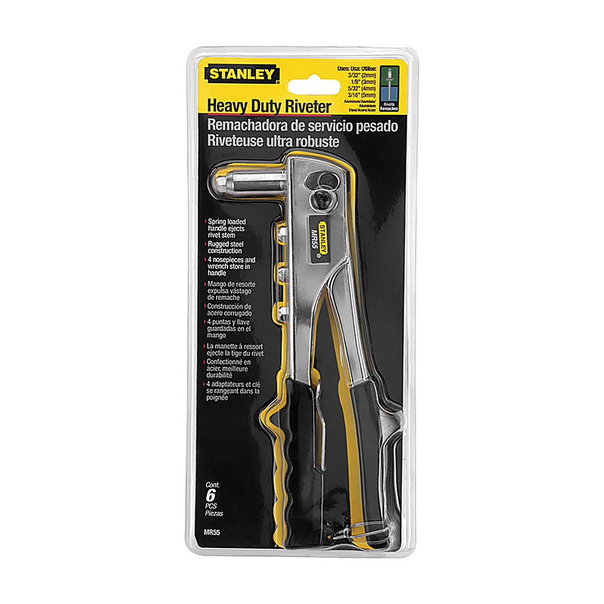 Stanley MR55C5 Steel Rivet Tool Yellow 1/pc.
