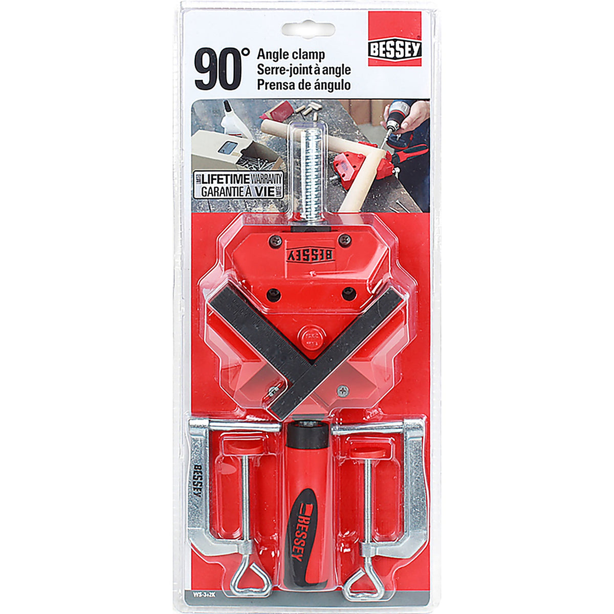 Bessey - WS-3+2K-CB - 4 In. X 1.125 In. D Angle Clamp 1 Piece