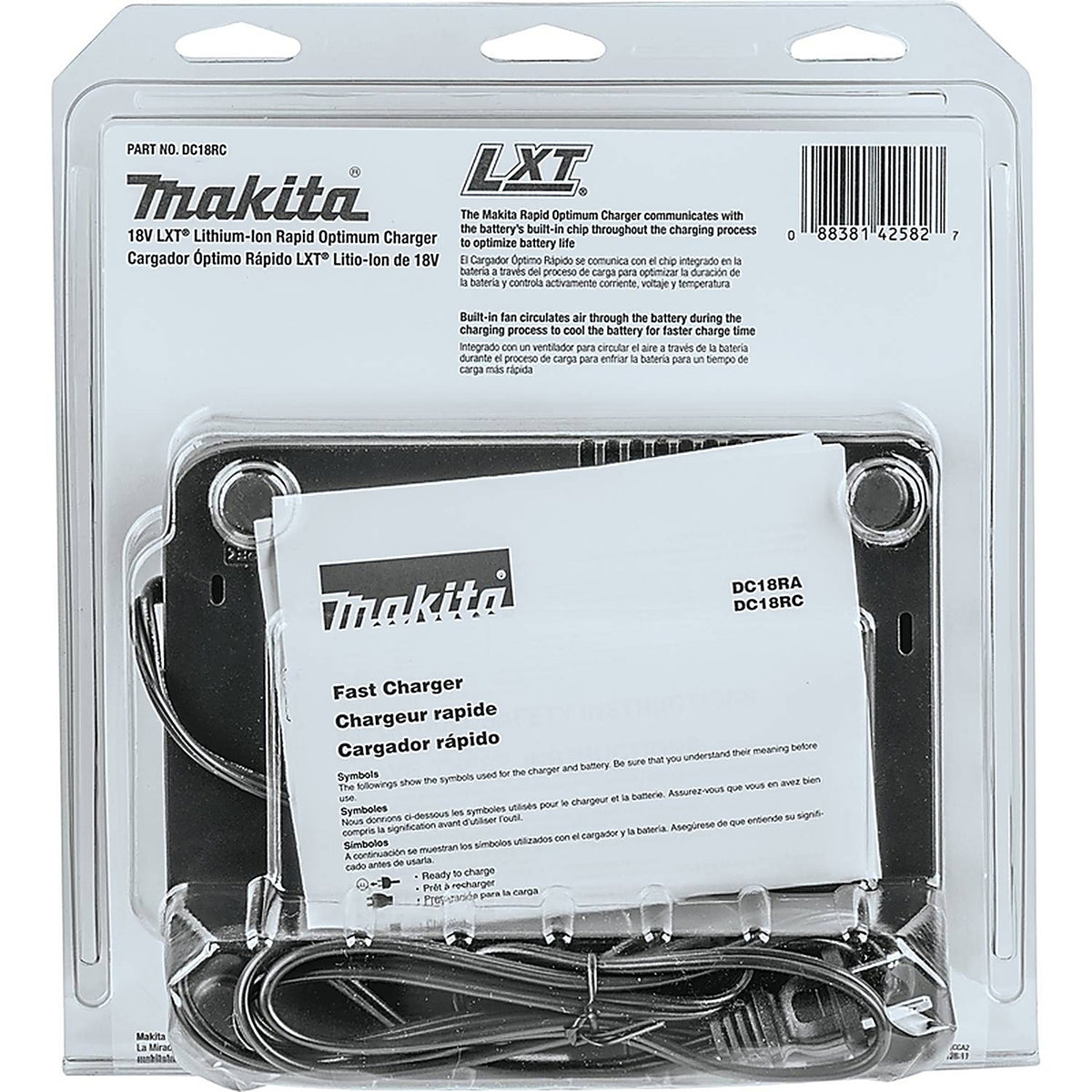 Makita - DC18RC - Lxt 18 V Lithium-Ion Battery Charger 1 Piece