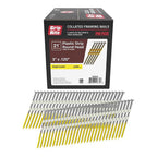 Grip-Rite GR301L 3 in. 11 Ga. Angled Strip Framing Nails 21 deg. Smooth Shank 2000/Pack