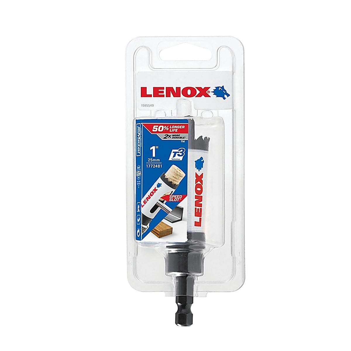 Lenox 1772481 Speed Slot 1 in. Dia. x 1.5 in. L Bi-Metal Hole Saw 1/pc.