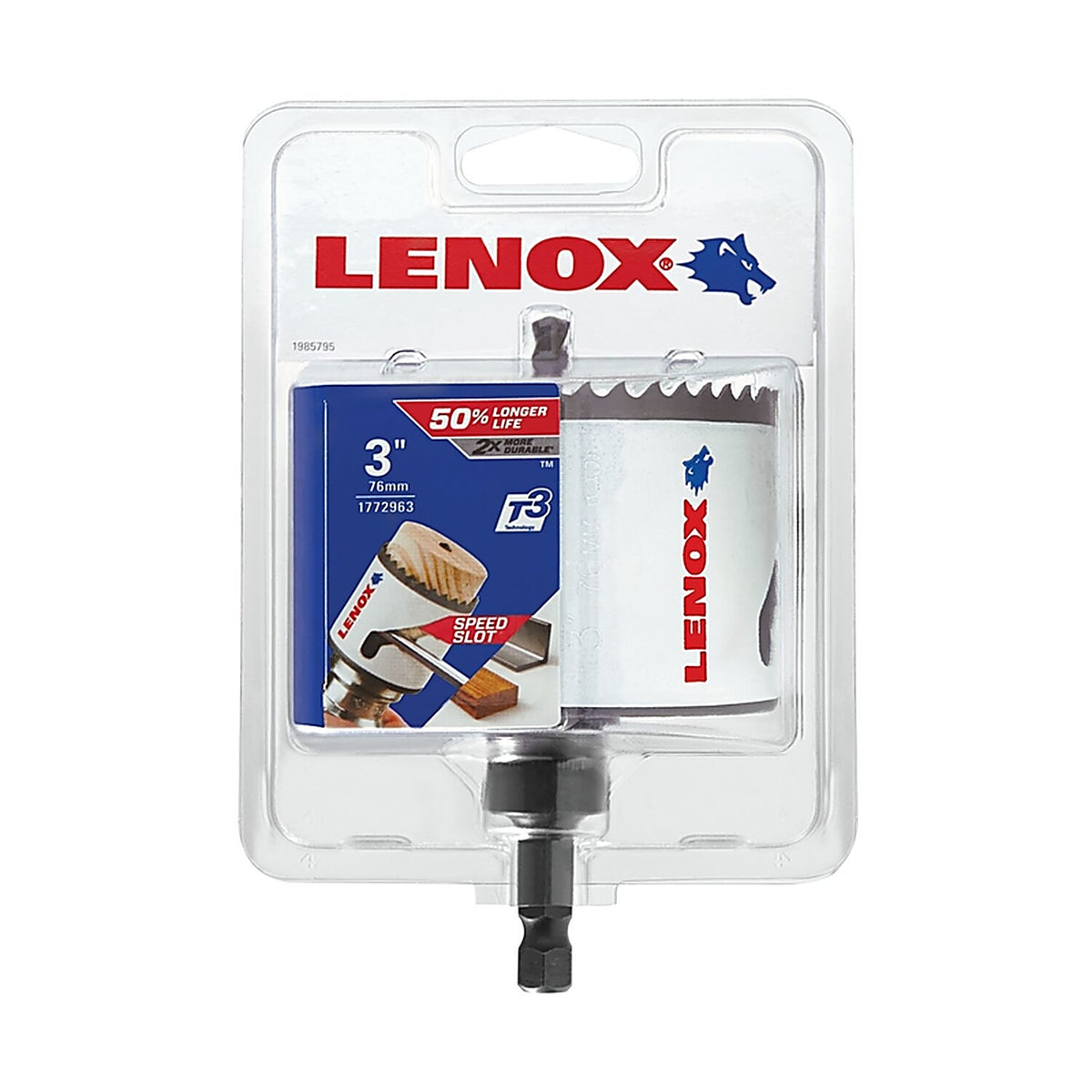 Lenox - 1772963 - Speed Slot 3 In. Bi-Metal 1.5 In. L Hole Saw