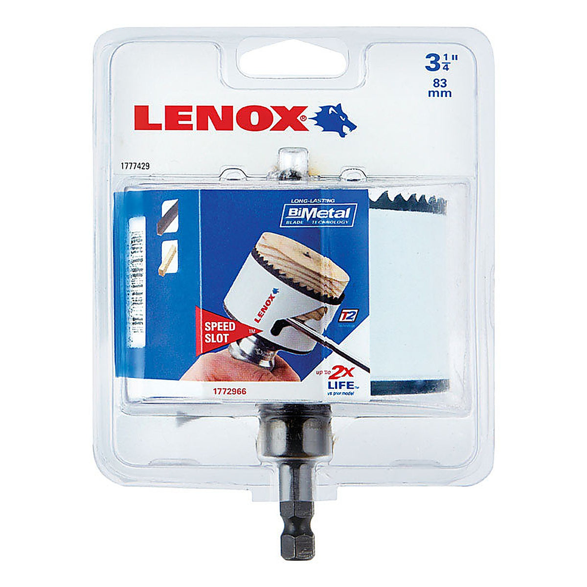 Lenox - 1772966 - Speed Slot 3-1/4 In. Bi-Metal 1.5 In. L Hole Saw