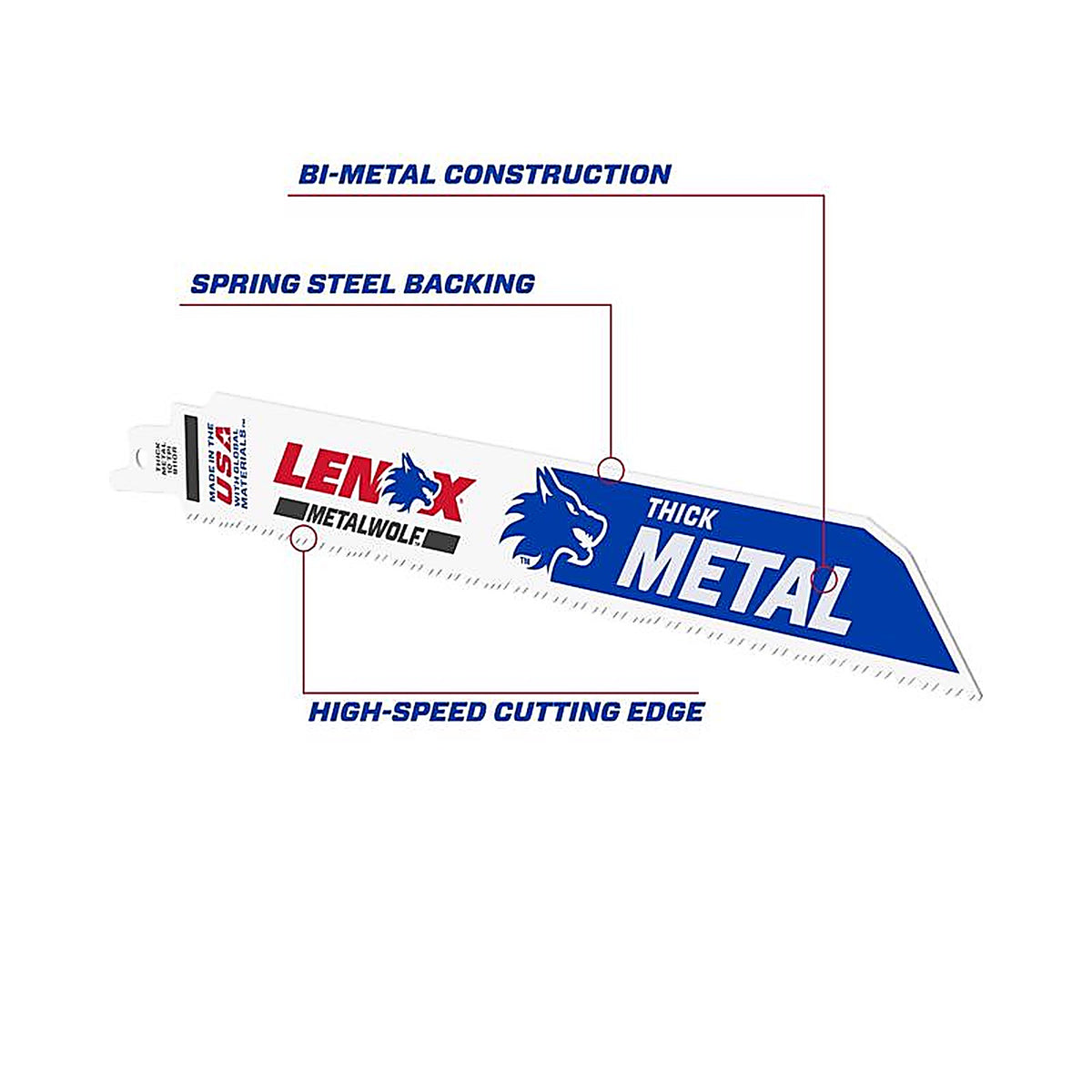 Lenox - 24905T9110R - Metalwolf 9 In. Bi-Metal Wave Edge Reciprocating Saw Blade 10 TPI 2 Pack