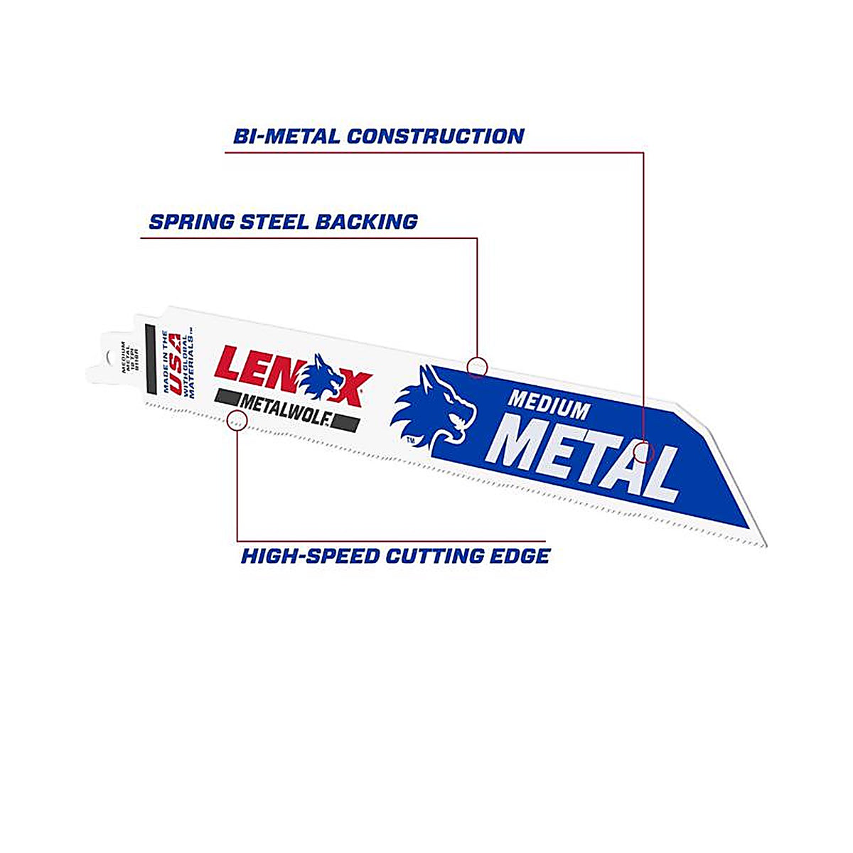 Lenox - 24907T9118R - Metalwolf 9 In. Bi-Metal Wave Edge Reciprocating Saw Blade 18 TPI 2 Pack