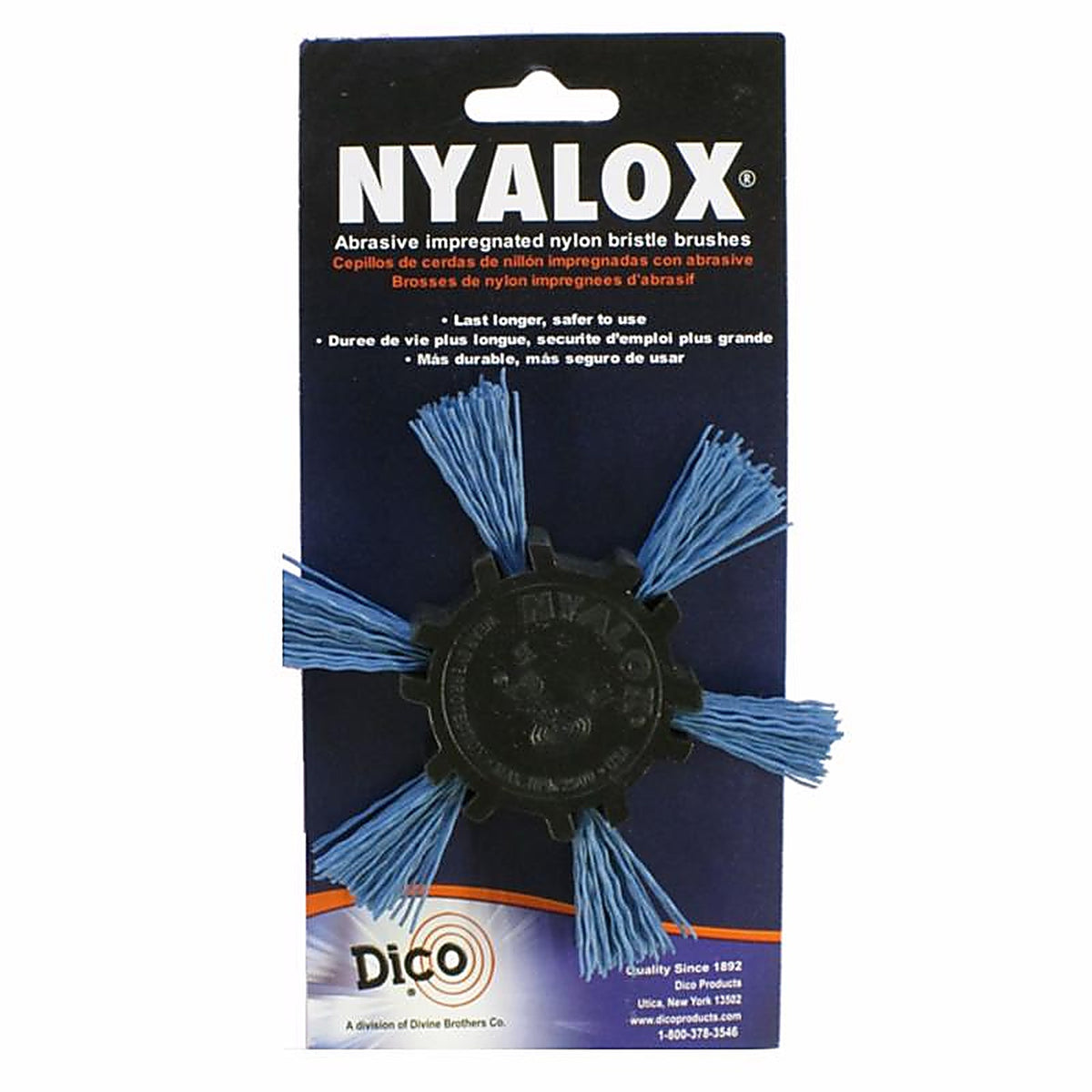 Dico 541-788-4 4 in. Dia. Aluminum Oxide Mandrel Mounted Flap Brush 240 Grit 1/pc.