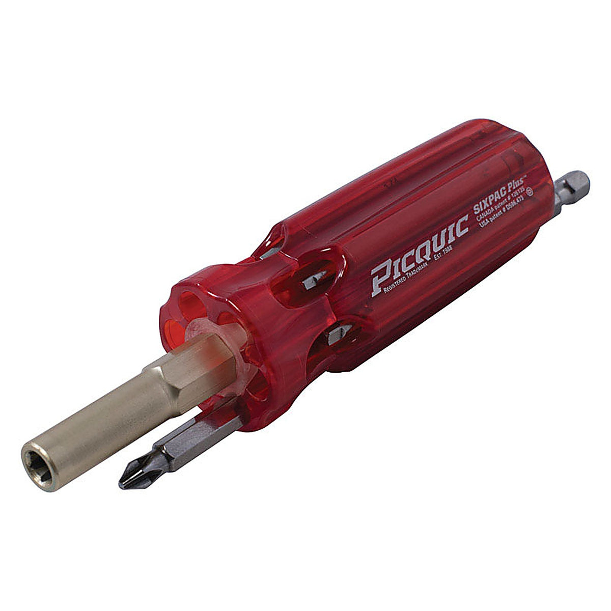 Picquic - 88100B - Sixpac Plus Multi-Bit Screwdriver 5.95 In. 7 Piece