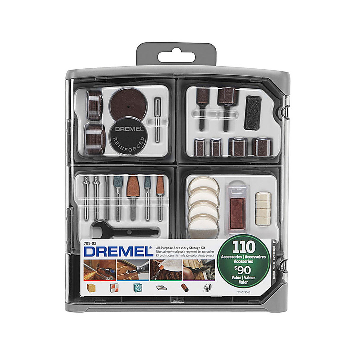 Dremel - 709-02 - 9 In. Steel Accessory Kit 110 Piece