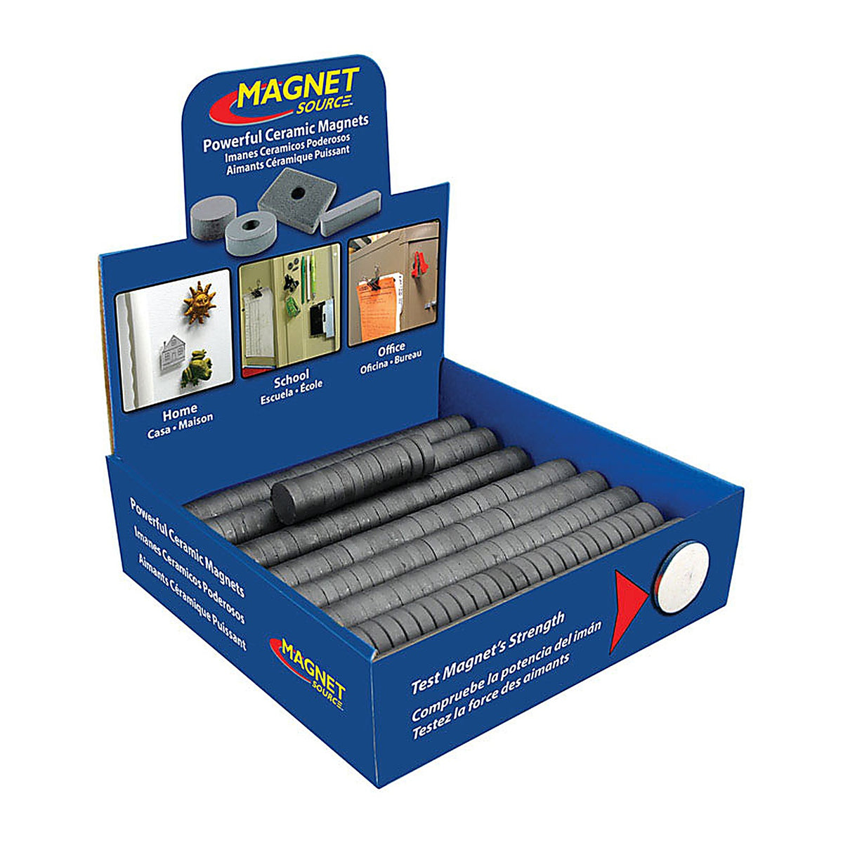 Master Magnetics MDNCD10CR75 .197 in. Ceramic Disc Magnets 0.7 lb. pull 3.4 MGOe Black 500/pc.