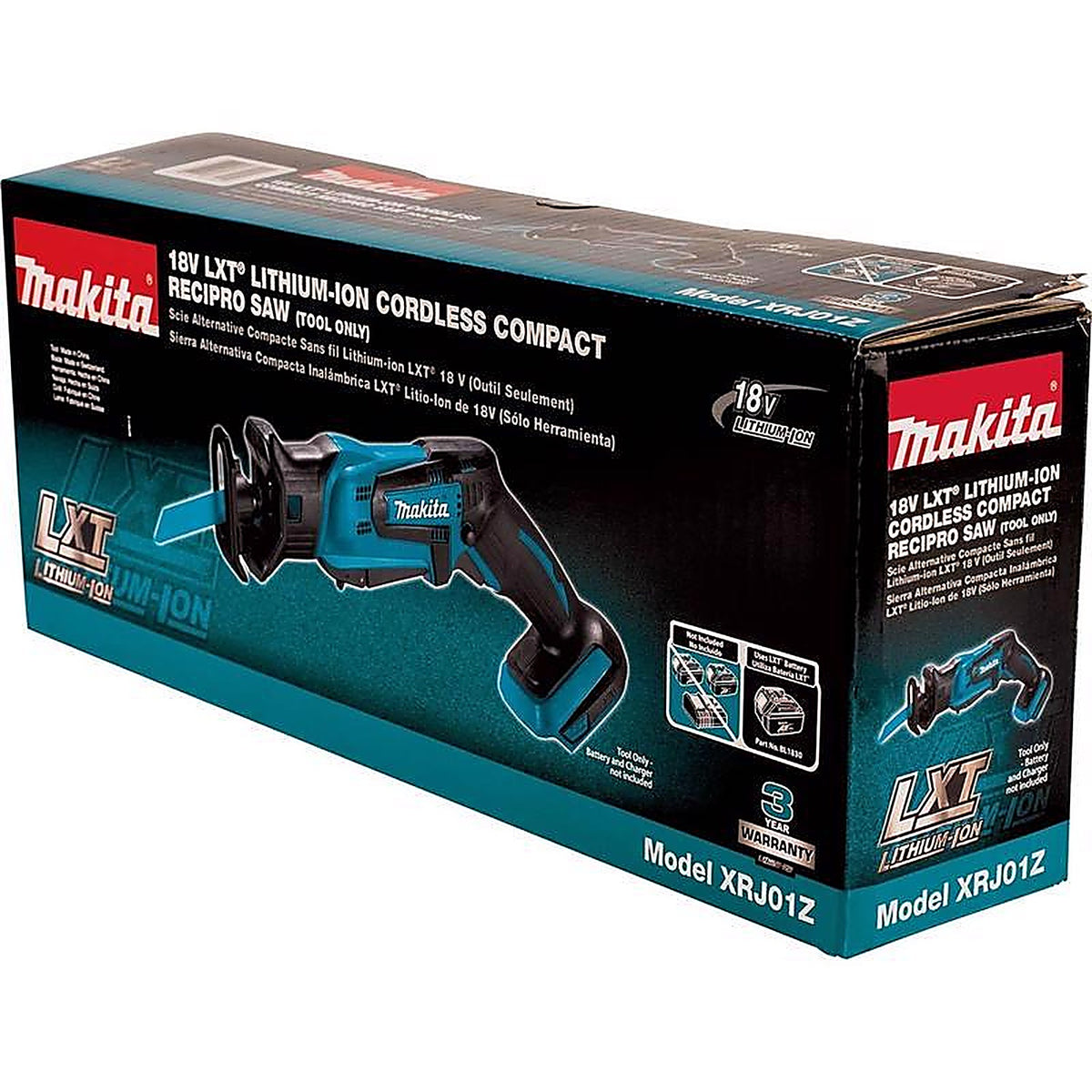 Makita - XRJ01Z - 18V Lxt Cordless Brushed Compact Reciprocating Saw Tool Only