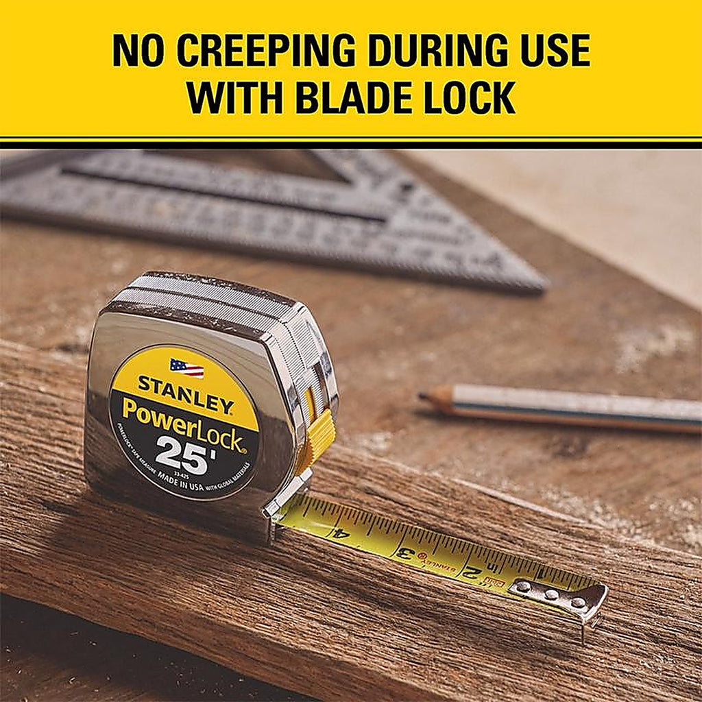 Stanley 33-425 PowerLock 25 ft. L x 1 in. W Tape Measure 1/Pack