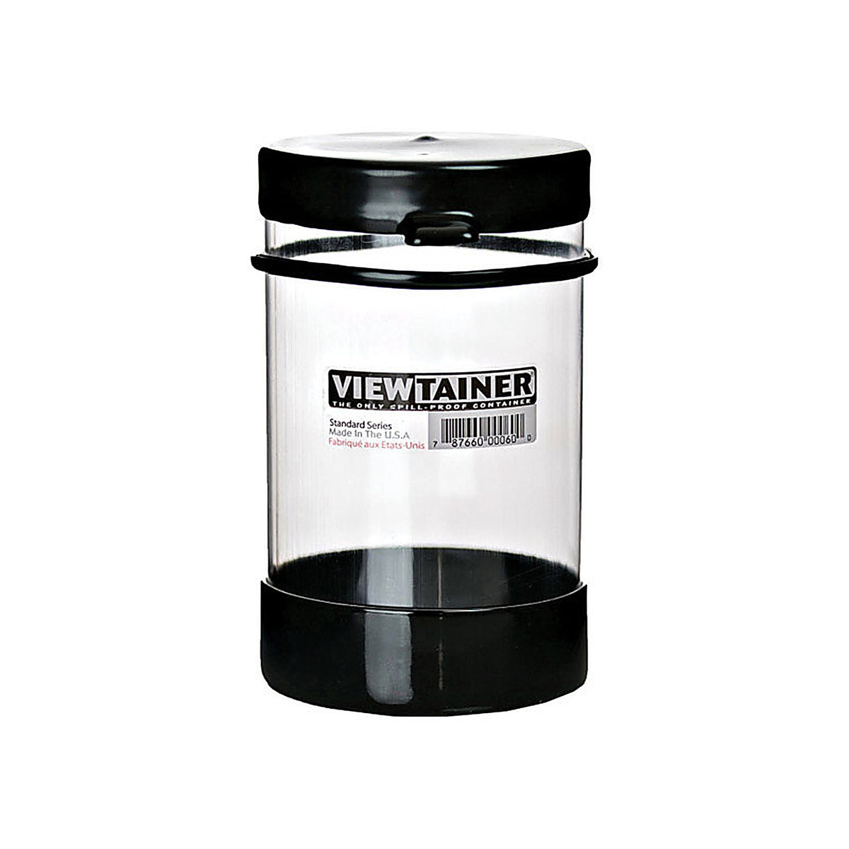 Viewtainer - CCRT362506 - 4 In. W X 6 In. H Tethered Top Container Plastic Black