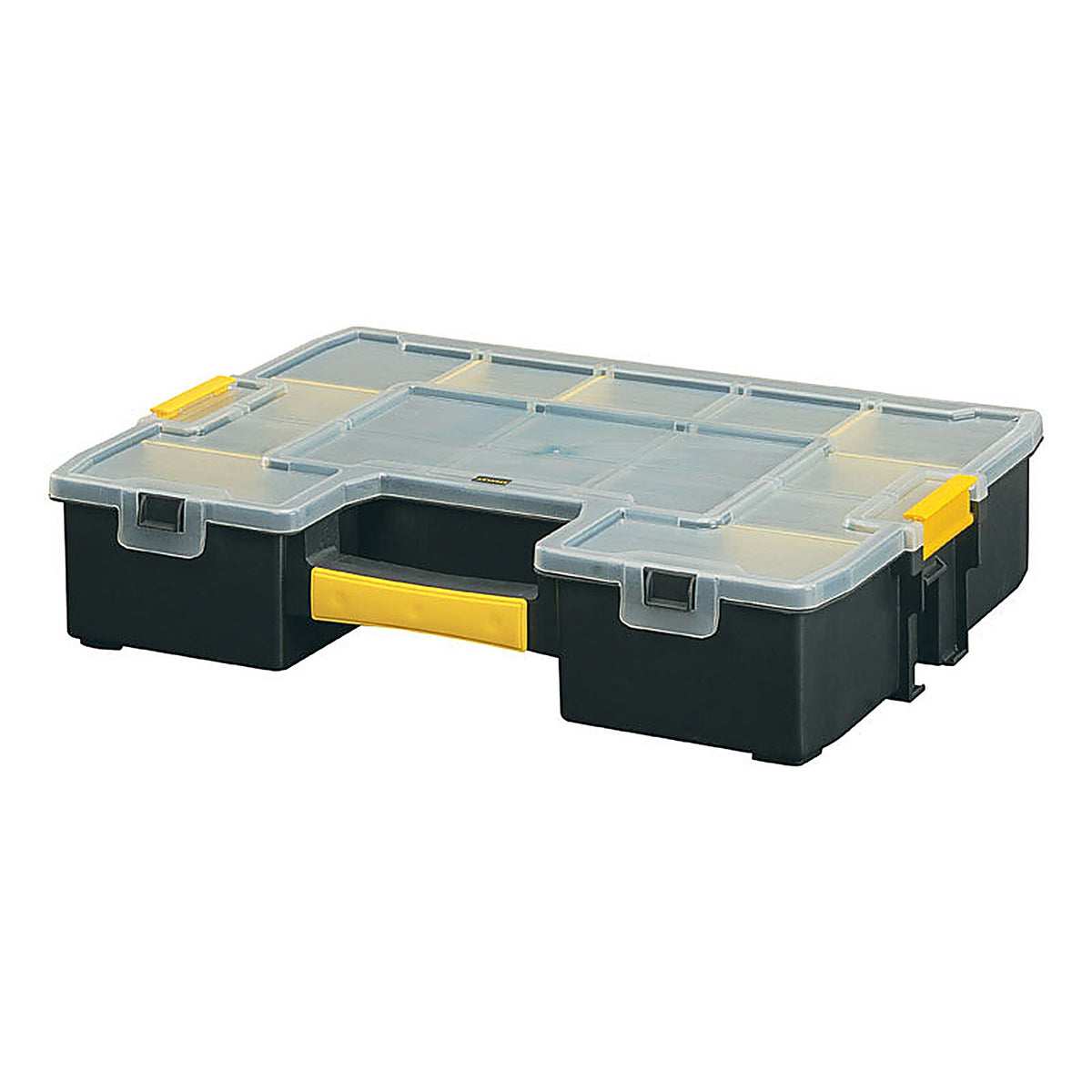 Stanley STST14027 Sort Master 17 in. Plastic Organizer 13 in. W x 3 in. H Black/Yellow