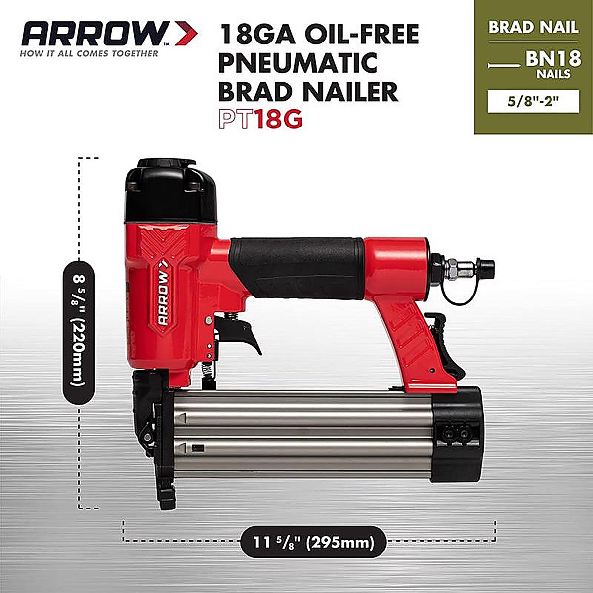 Arrow Fastener PT18G-3 PT18G 18 Ga. Brad Nailer