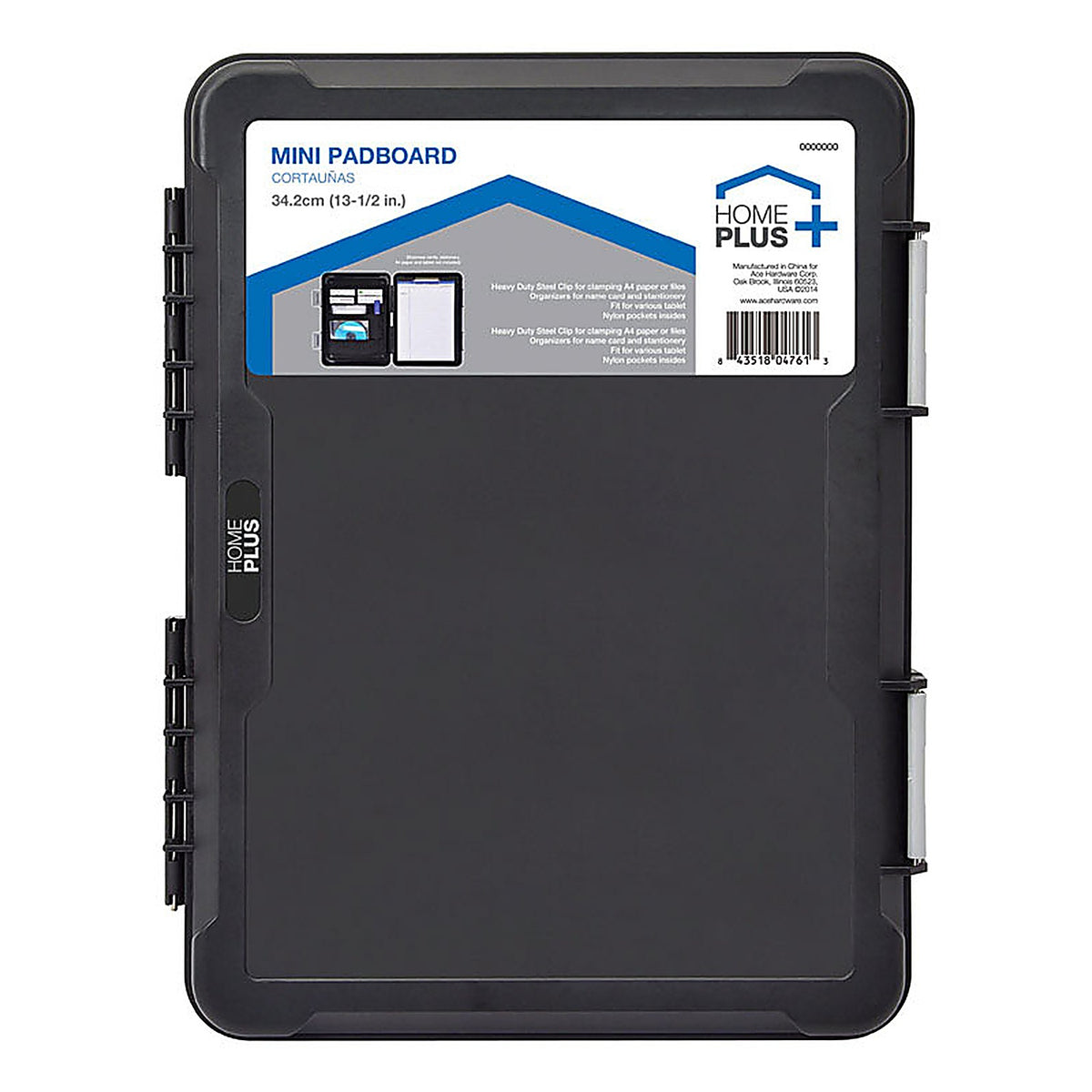 Home Plus AC320094 10.5 in. W x 13.5 in. L Tempered Hardboard Clipboard