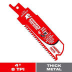 Diablo DS0408CF Steel Demon 4 in. Bi-Metal Reciprocating Saw Blade 8 TPI 1 pc