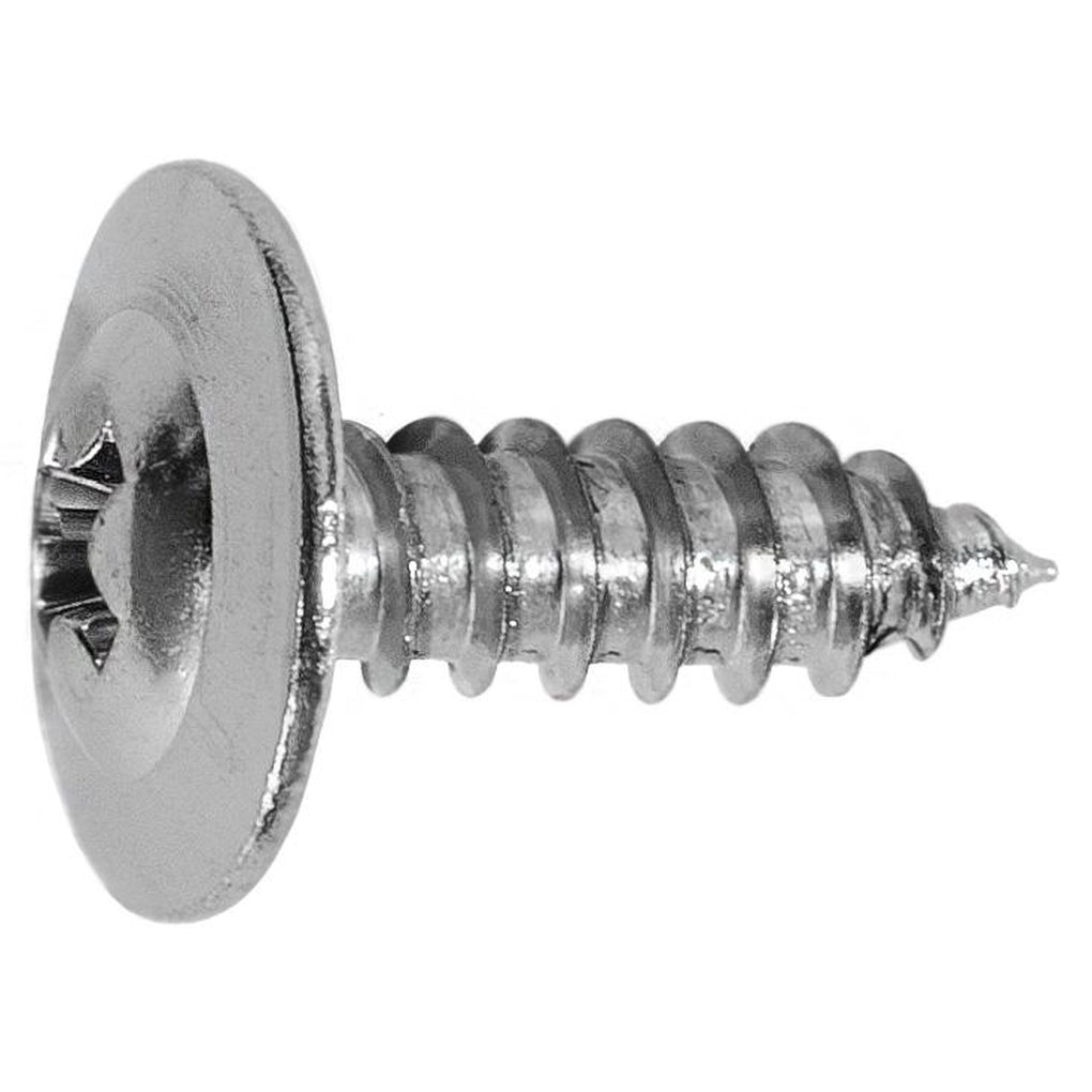 Auveco 24175 Round Washer Head Tapping Screw #8 X 1/2in. Chrome
