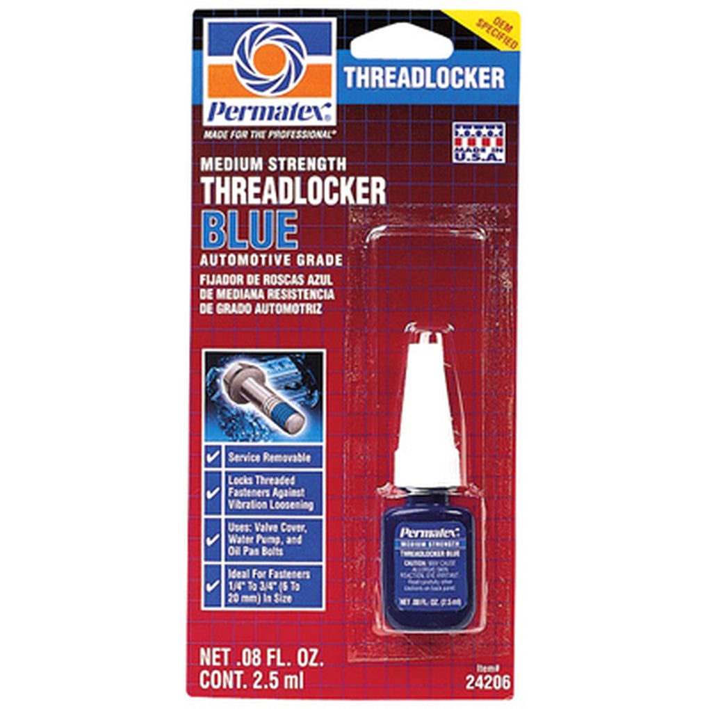 Permatex 24206 Medium Strength Threadlocker BLUE