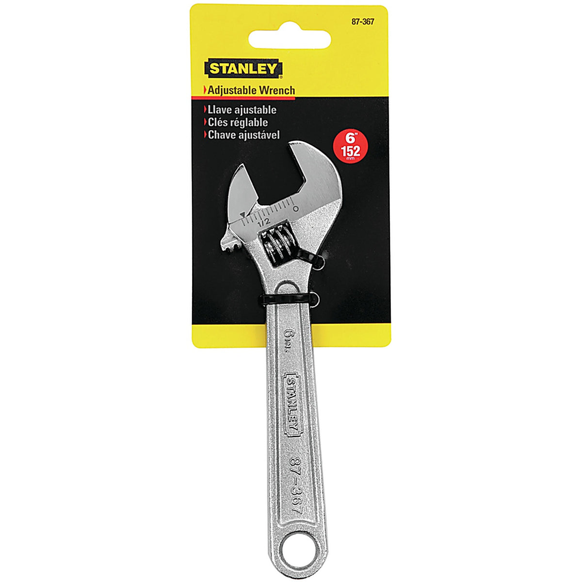 Stanley 87-367 Metric and SAE Adjustable Wrench 6 in. L 1 pc