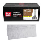 Grip-Rite GRF182 2 in. 18 Ga. Straight Strip Brad Nails Smooth Shank 5000/Pack