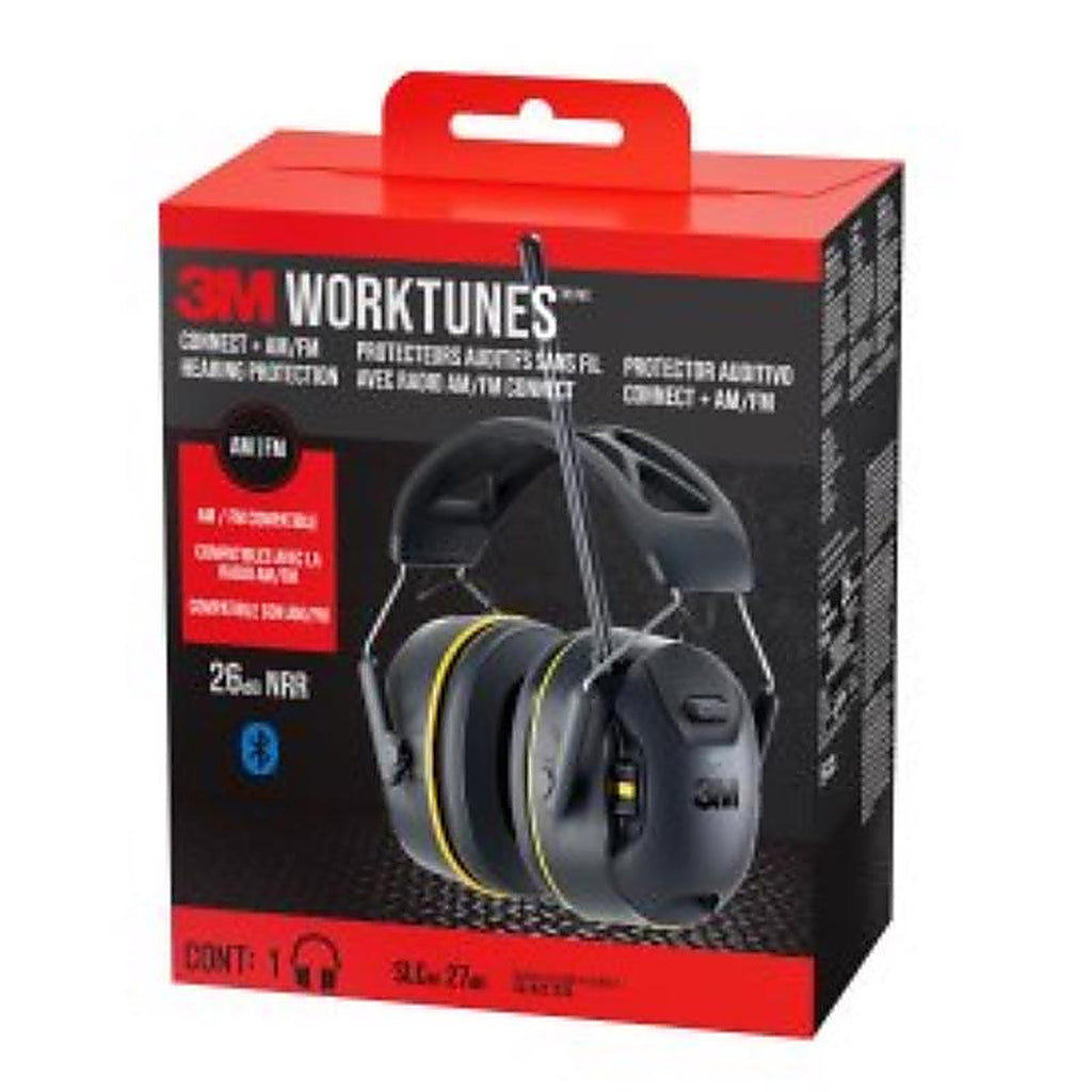 3M 90542-3DC WorkTunes 24 dB Soft Foam Bluetooth Ear Plugs/Ear Phones With Mic Black 1 pair