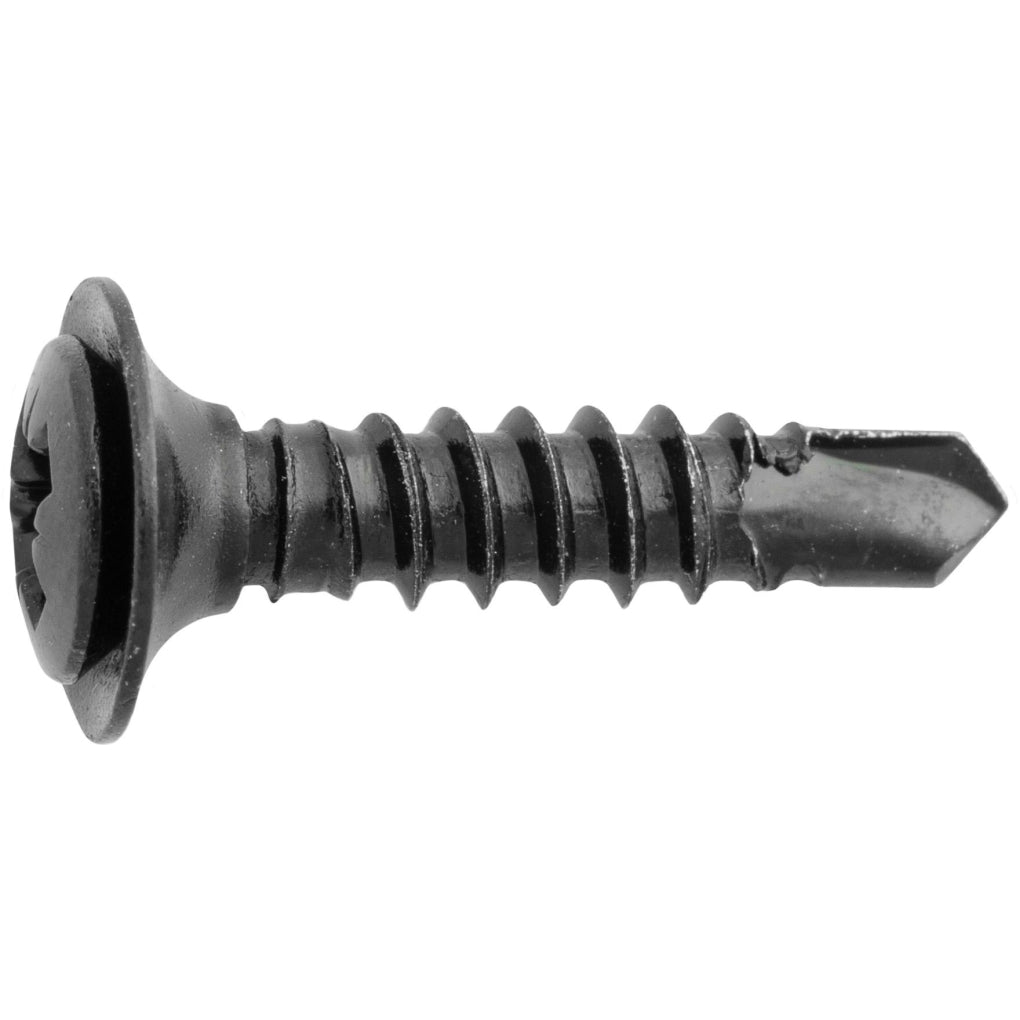 Auveco 24458 M4.2 X 20mm Phillips Oval Head Tek Tapping Screw Black