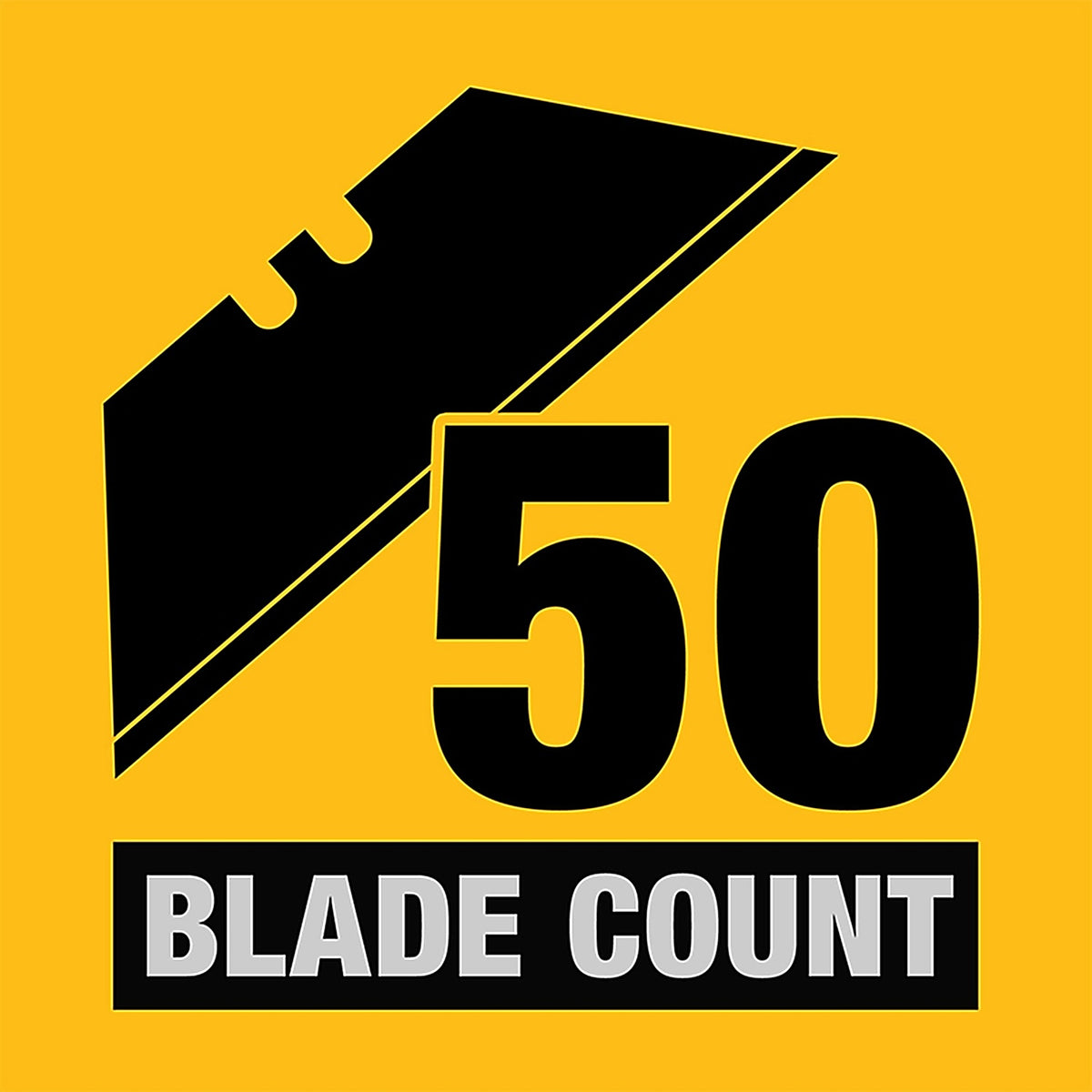 DeWalt DWHT11131L Carbide Edge Steel Heavy Duty Utility Blade 2-1/2 in. L 50 pc