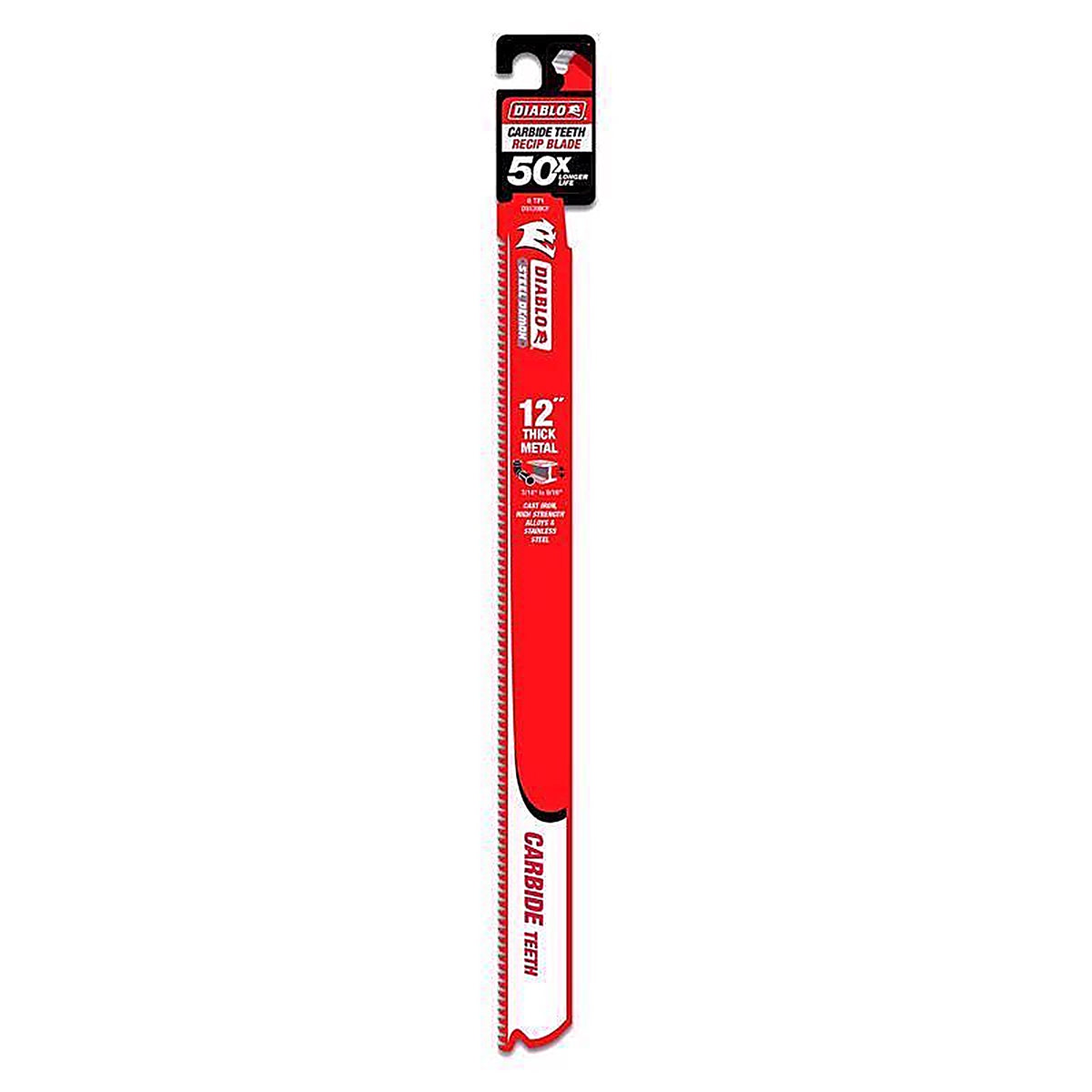 Diablo DS1208CF Steel Demon 12 in. Carbide Reciprocating Saw Blade 8 TPI 1 pc