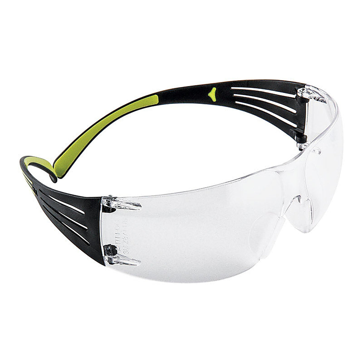 3M SF400C-WV-6-PS SecureFit Anti-Fog Safety Glasses Clear Lens Black/Green Frame 1 pc