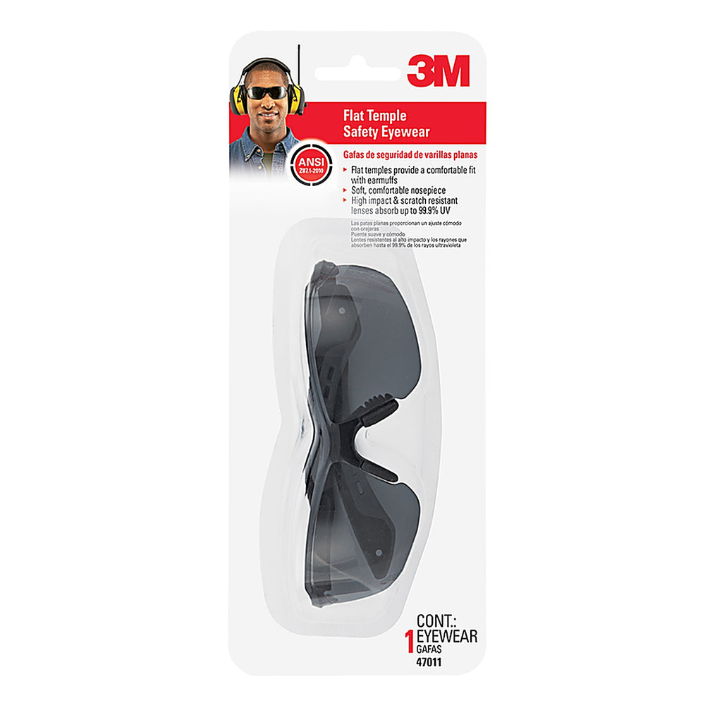 3M 47011-WV6-NA Safety Glasses Gray Lens Black/Gray Frame 1 pc