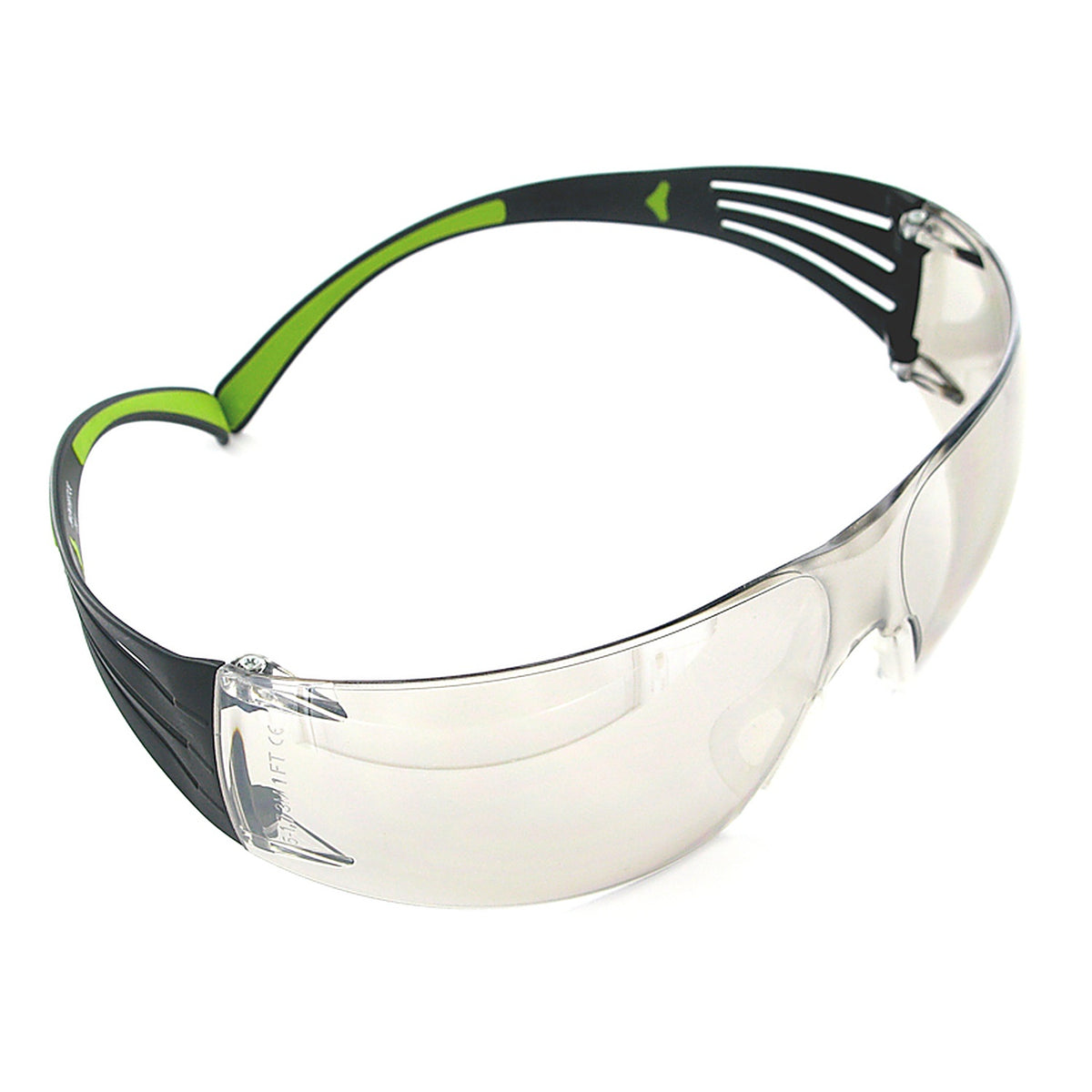 3M SF400M-WV-6 SecureFit Anti-Fog Safety Glasses Mirror Lens Black/Green Frame 1 pc