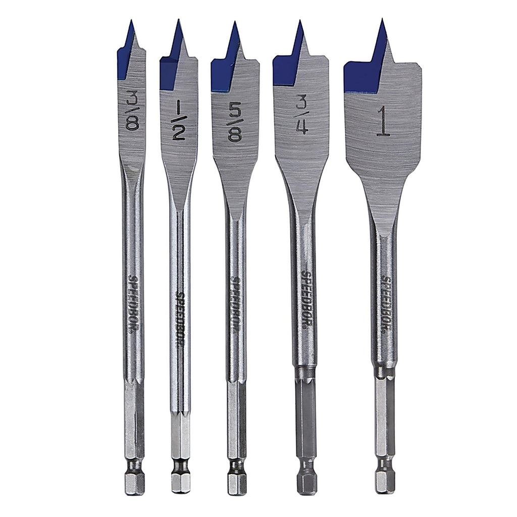 Irwin 88885 Speedbor Carbon Steel Spade Bit Set 5/pc.