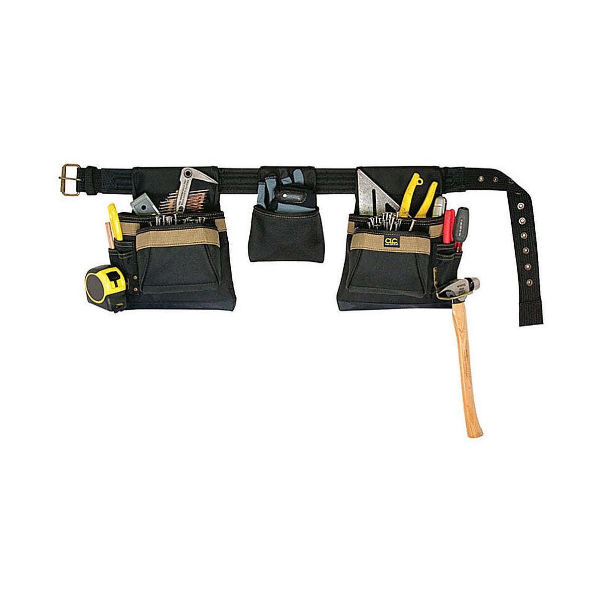 CLC 1649 11 pocket Polyester Fabric Carpenters Pouch 19 in. L X 8 in. H Black 29 in. 46 in.