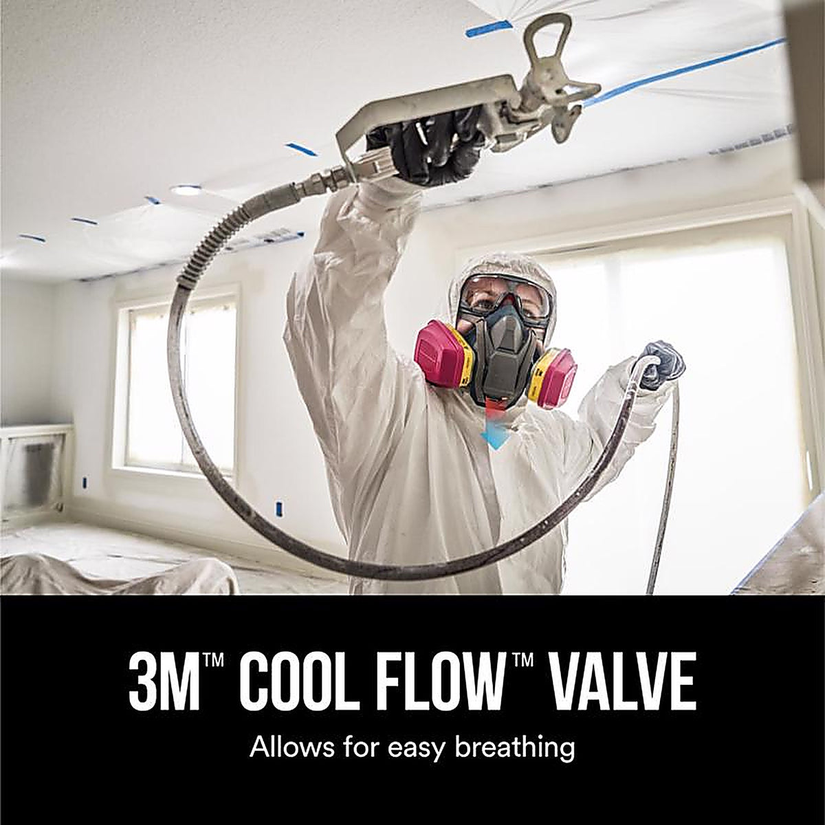 3M 65023QLHA1C-PS P100 Multi-Purpose Half Face Respirator Pro-Series Blue M 1 pc
