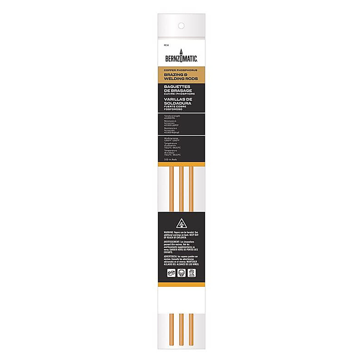 Bernzomatic 328638 1/5 in. D X 12 in. L Copper Soldering Rods 3 pk