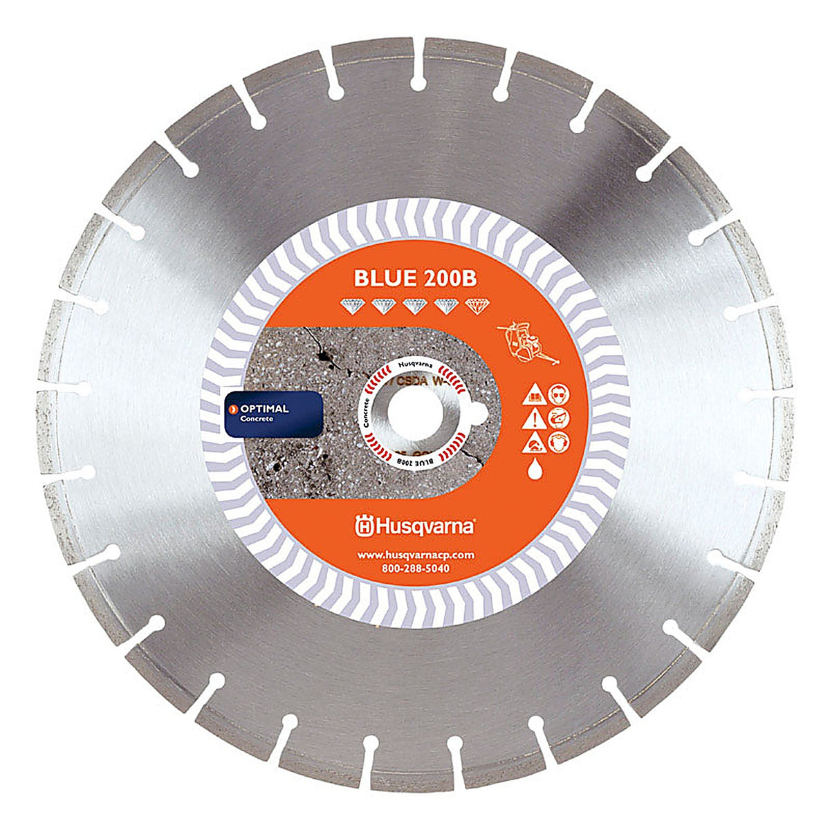 Husqvarna 542751036 18 in. D X 1 in. S Blue 200B Diamond Diamond Saw Blade