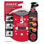 Diablo DCD050VGPH07G 5 in. Ceramic Blend Hook and Lock Sanding Disc Assorted Grit Assorted 7 pc
