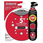 Diablo DCD050100H04G 5 in. Ceramic Blend Hook and Lock Sanding Disc 100 Grit Medium 4 pk