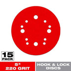 Diablo DCD050220H15G 5 in. Ceramic Blend Hook and Lock Sanding Disc 220 Grit Ultra Fine 15 pk